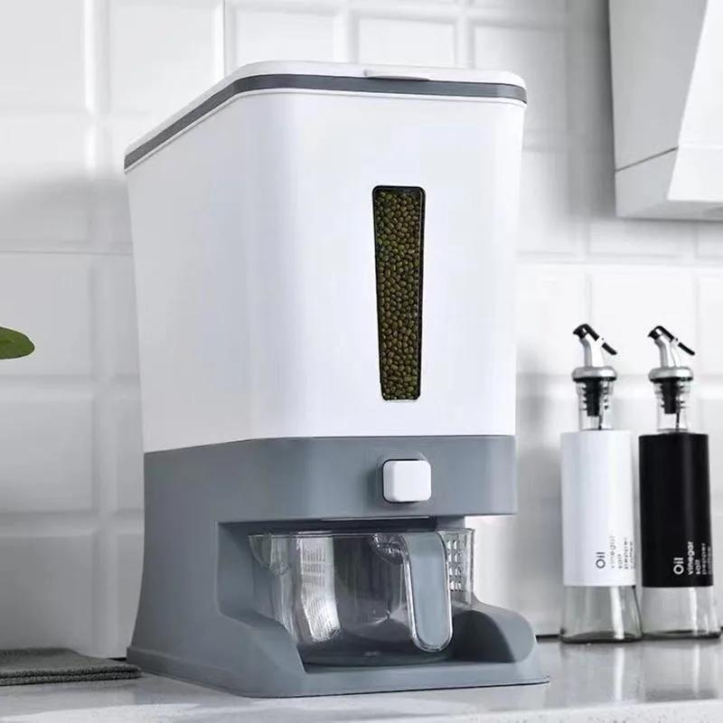 Большой герметичный контейнер для риса на 10 кг, кухонный герметичный ящик для хранения круп и злаков, защита от насекомых и влаги