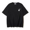 Off-White Летняя новинка 2026 года, футболка с коротким рукавом с принтом в виде граффити и стрелок, для мужчин и женщин