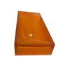 Bathroom Transparent Resin Vessel Sink Cloakroom Rectangular Countertop Orange Washbasin