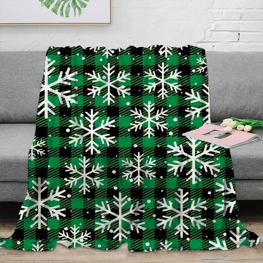Christmas snowman theme Printed Blanket for Sofa Travel Camping Living Room Office Conditioning Blanket for All Seasons Gifts
