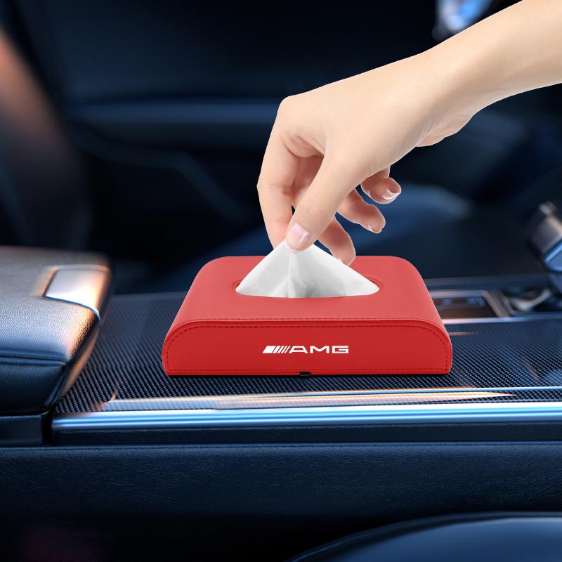 1pcs Car Tissue Box Holder Armrest Box Storage Case For Mercedes-Benz AMG C500 C200 C300 A B C E GLA CLA GLK GL ML GLE W204 W205 W203 W211 W212 W213