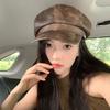 Женский берет в британском стиле, повседневная кепка художника в стиле ретро из искусственной кожи, леди