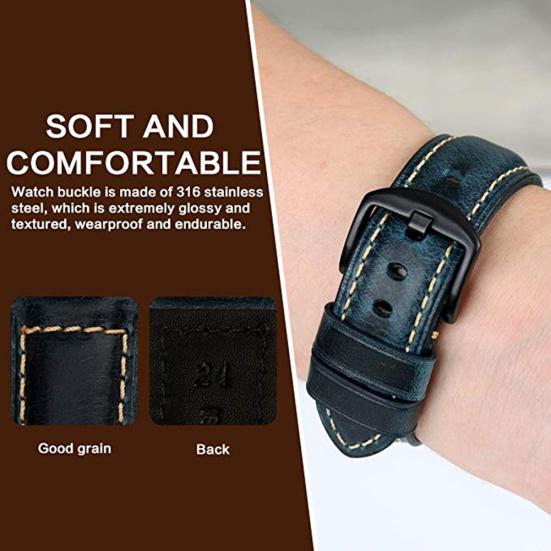 Puntos 20/22/24 мм Винтаж Regolabile натуральная кожа ремешок для часов замена ремешка на запястье