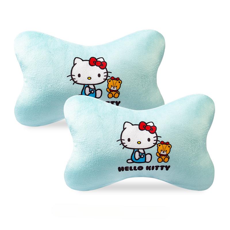 Подушка для шеи в машину Hello Kitty Мультяшная подушка-подголовник для автомобиля Автоаксессуары Салон Женская Кавайная Подушка на сиденье