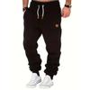 Men's Autumn Hip-Hop Loose Casual Long Pants Mid-Waist Fleece-Lined Sports Pants