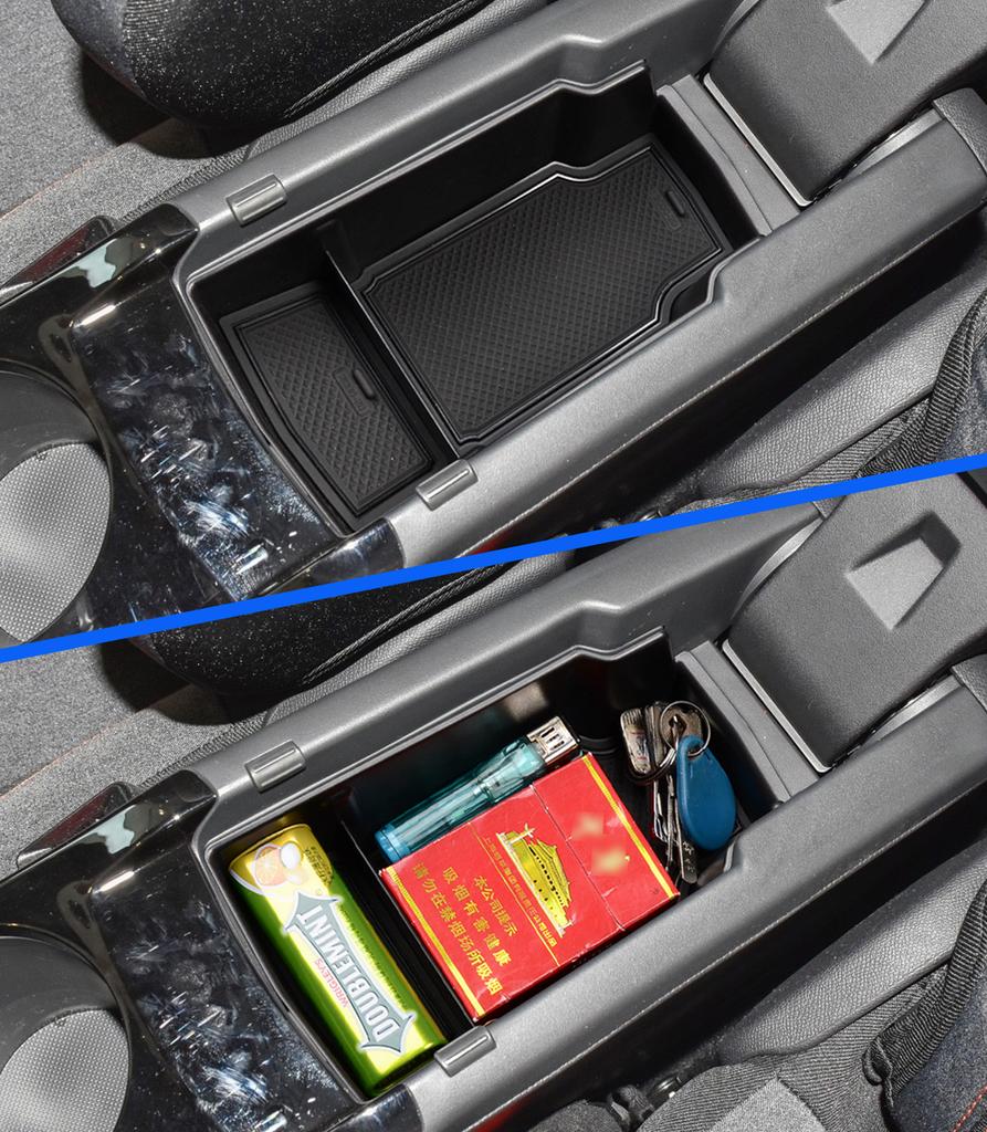 For Peugeot 208 2019-2024 GT E208 Armrest Box Storage Organizer Accessories Center Console Tray