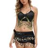 Tassel Latin Dance Top Shiny Stage Performance Top Charming Sequins Crop Top  Festivals
