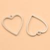 White K Alloy DIY Jewelry: Moon, Round & Heart Hollow Pendants (17 Styles)