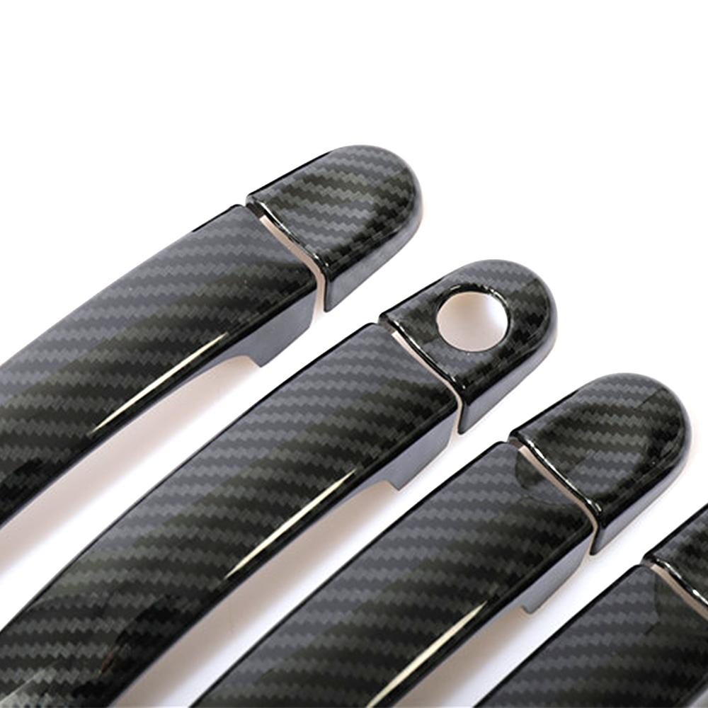 For Volkswagen VW Touran Caddy 2K 2004-2015 Carbon Fiber Color Decoration Refit Chrome Door Handle Cover Trim Protection