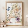 Poster Floral Letter "A" For Children Poster Floral Letter "A" For Children, 70X100 Cm, Frameless, Matte Paper 230 Gsm