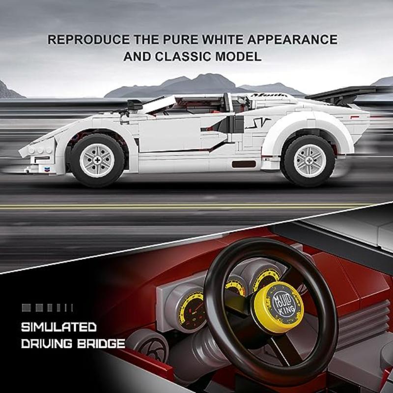 MOULD KING 10045/10046 Технический автомобиль MOC 82416 Countachs Speed ​​Super Car DIY Строительные блоки Игрушки Коллекция Подарки для детей