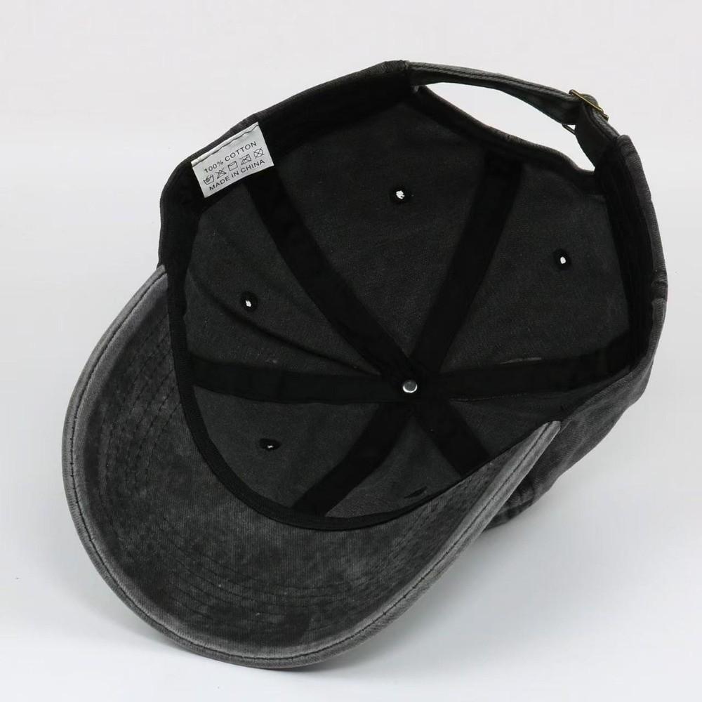 Cotton Fabric Baseball Cap Butt Cat Embroidery Baseball Hat Vintage Dad Hat Outdoor