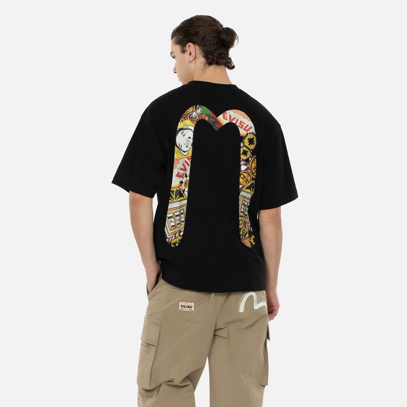 EVISU T-Shirts Men's Crew Neck 2EAHTM4TS8055RXCT