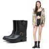 Новый стиль Качественные Модные Женские Резиновые Сапоги для Всех Сезонов с Толстой Нескользящей Подошвой Водонепроницаемая Обувь для Дождя Снега Панк Обувь