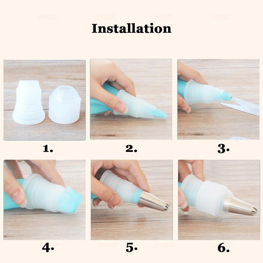 8 шт., силиконовые насадки для кондитерских мешков, кухонные насадки для кондитерских мешков «сделай сам», набор насадок для украшения торта, инструменты