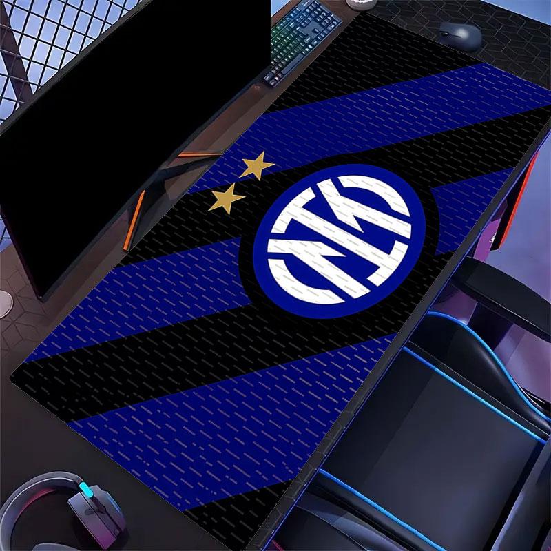 Inter Milan Mouse Pad, Large Gaming Desk Mat, Non-slip XXL Mousepad for Laptop & Tablet, Mini PC Playmat with Stitched Edges
