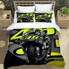 Мотоциклетный флот VR-46 узор пододеяльник с наволочками микрофибра 3D цифровая печать комплект постельного белья Twin Full Queen King