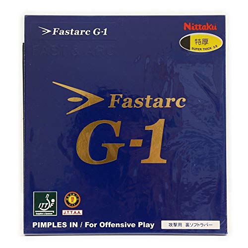 Накладка для настольного тенниса Nittaku Fastark G-1, Внутренняя мягкая, Натяжение, Черная, Очень толстая, NR8702