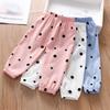 Children's Clothing Girls' Leggings Summer Thin Fit Children's Cotton Nine Quarter Pants Breathable Mosquito Proof Pants
