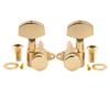Musiclily Pro L3+R3 Guitar Locking Tuners for Les Paul Electric/Acoustic Guitars, Gold