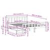 Solid Wood Bed without Mattress Wax Brown 150 x 200 cm Pine Wood
