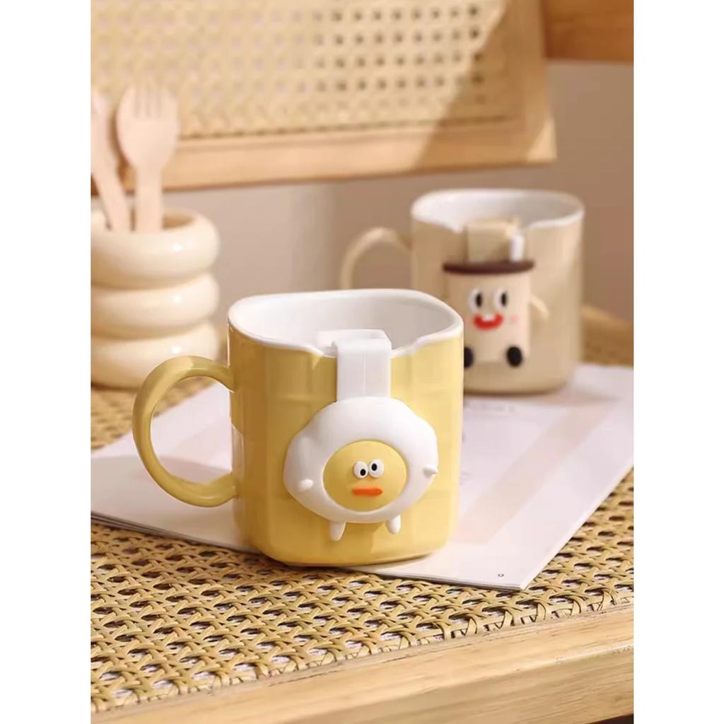 Керамическая кружка с ситечком для чая, высокий уровень внешнего вида, простая чашка для чая, бытовая мультяшная офисная маленькая и изысканная милая кофейная кружка