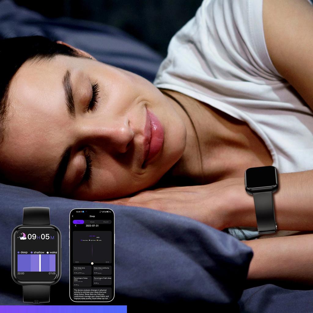 Умные часы Choetech Wt001 с функцией ответа на вызов IP67 - черные