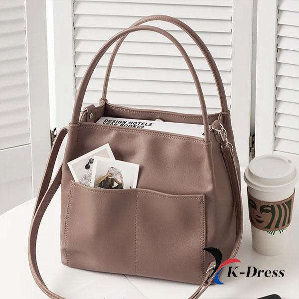 Карманная двусторонняя сумка-шоппер с перекрестием (4 цвета)