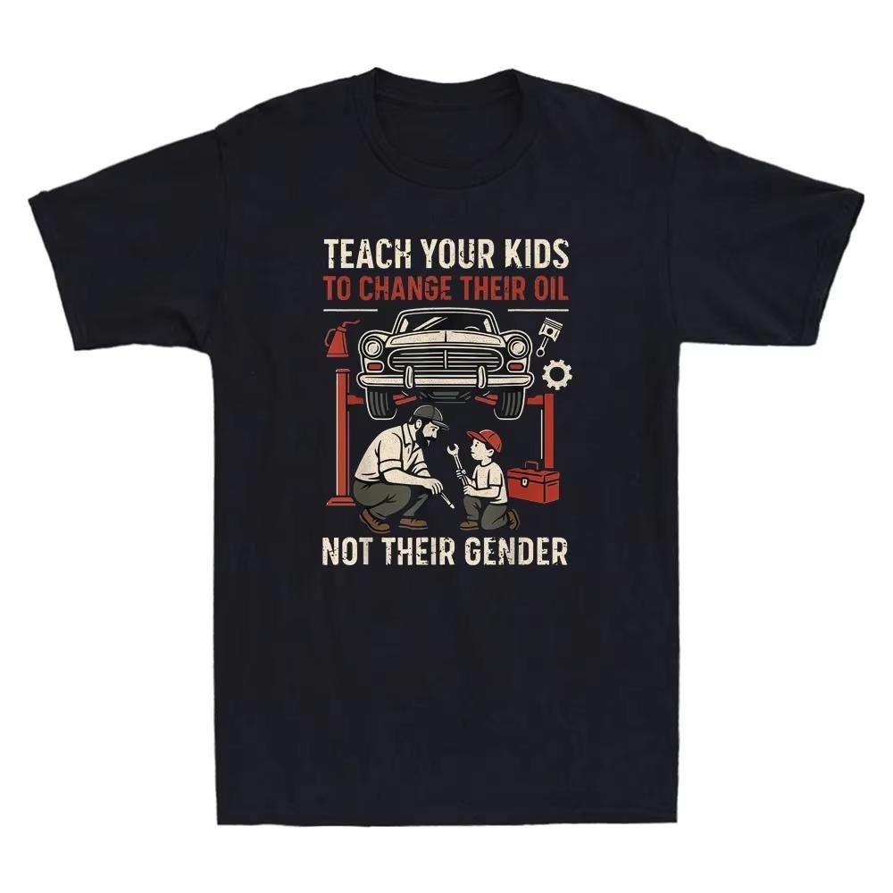 Retro Mechanic TShirt Unisex Father Son Auto Repair Graphic Print Unisex Casual Streetwear Tee