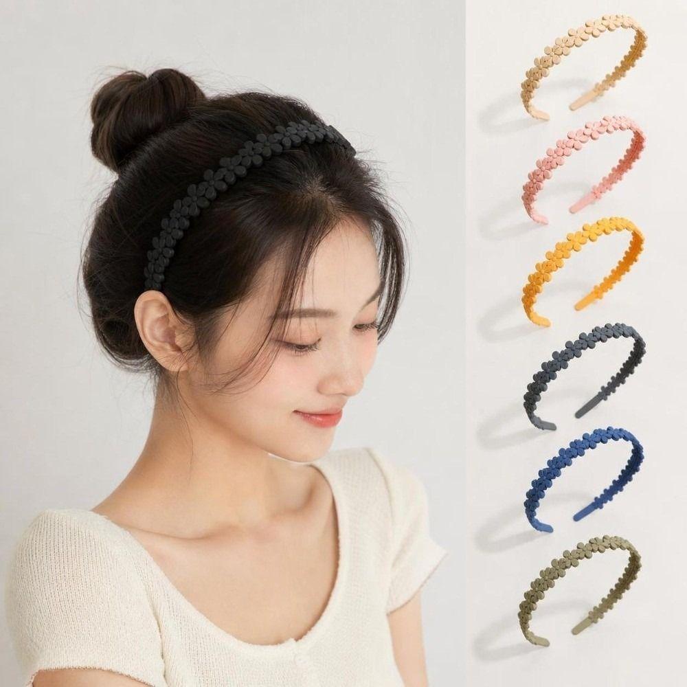 Sweet Flower Headband Simple Headwear Elegant Hair Hoop for Women