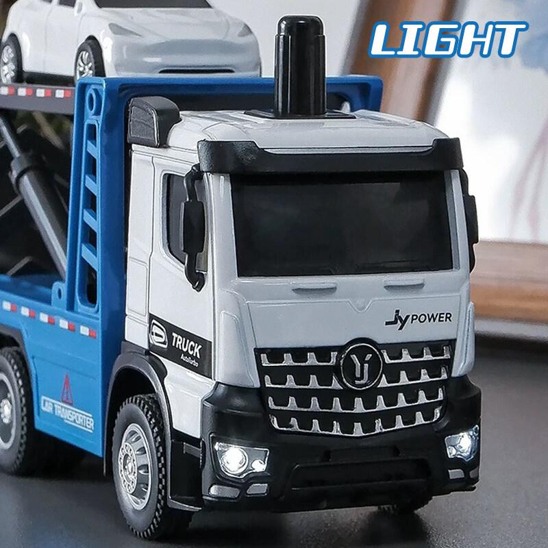 1/50 Pneumatic Lift Truck Alloy Car Model Diecast Car Sound Light Car Lovers Collection Kids Birthday Gift Metal Boys Toys