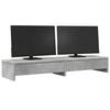 VidaXL Support de moniteur avec tiroirs gris béton bois d'ingénierie, support d'écran, étagère de moniteur, base de moniteur 854673