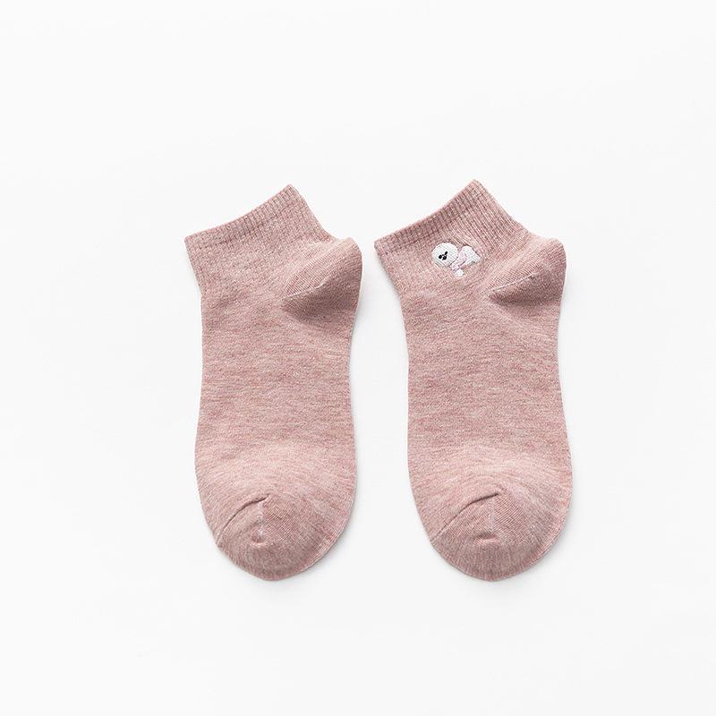 Милые женские носки из хлопка с вышивкой в корейском стиле - мода на весну/осень
