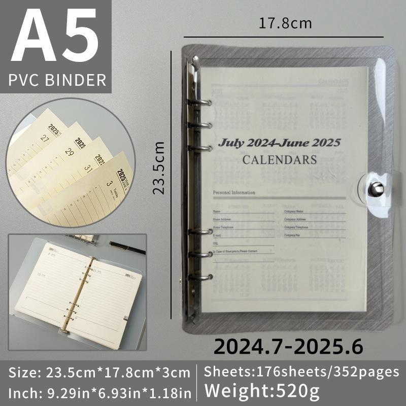 Красочные отрывные квадратные страницы для блокнота из ПВХ на английском языке на 2025 год