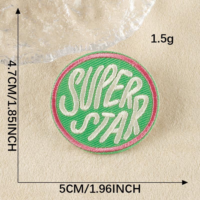 Оригинальный вышитый логотип, мультяшный значок, английская буква, нашивка, аксессуары, ручная работа, сделай сам, вышитая наклейка, наклейка из ткани