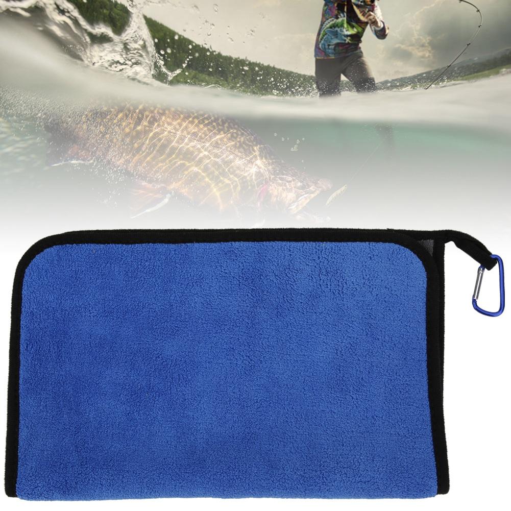 Толстое рыболовное полотенце из чистого хлопка, двухстороннее полотенце с высокой впитываемостью и металлическим крючком(Рыболовное полотенце )