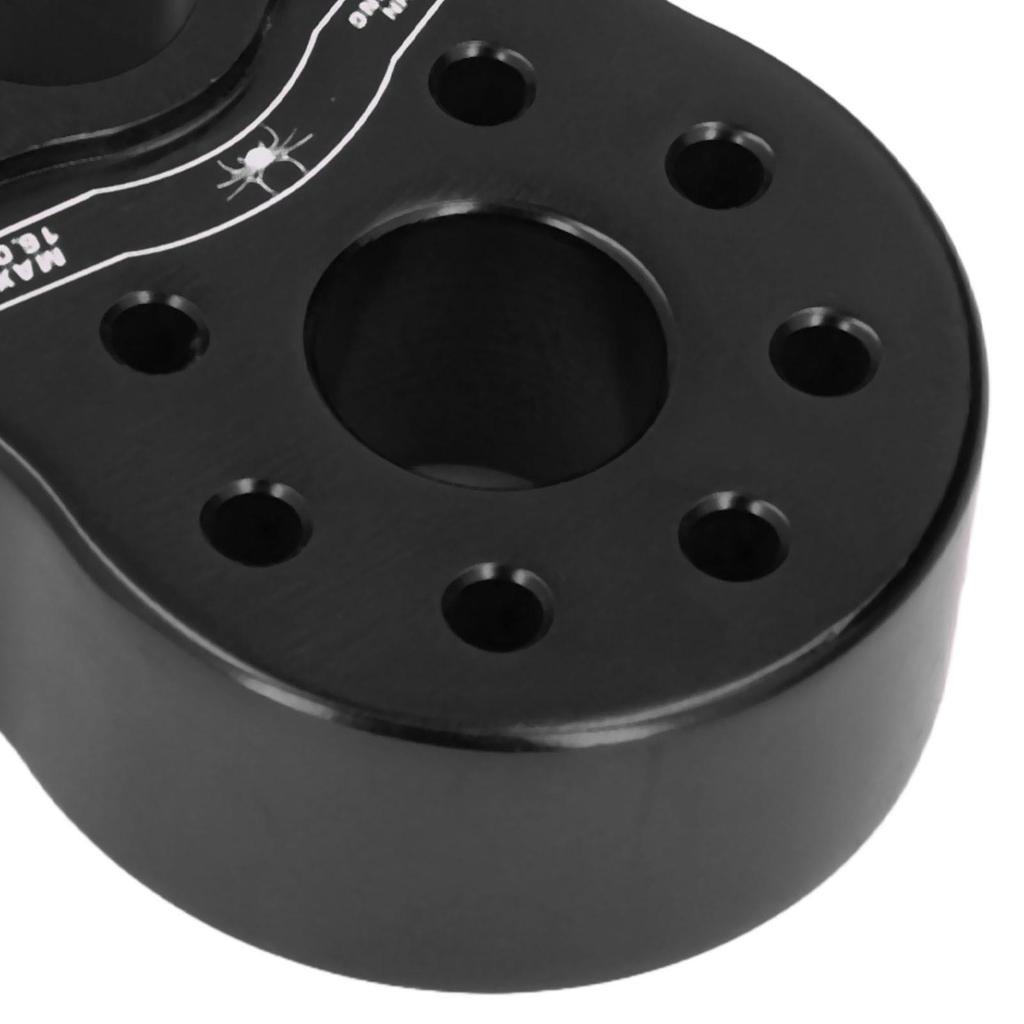 Flat Tow Hook Mount 16000lb Loading Wear Resistant Rustproof Winch Shackle Connector Mount with Rubber Side Guard for Trucks