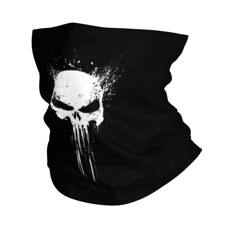 Skeleton Skull Print Winter Headband Neck Warmer Women Men Hiking Camping Riding Tube Scarf Heavy Metal Face Bandana Gaiter