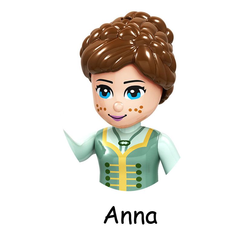 Нетоксичные сказочные принцессы дети Белль Чудовище Золушка Анна Оливия Модель Фигурка Блоки Конструктор Строительные Кирпичики Игрушки Для Детей