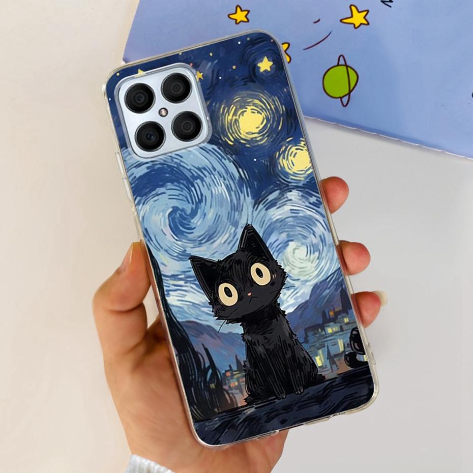 Красивый чехол с принтом для Honor X8 TFY-LX1 TFY-LX2 TFY-LX3 Мягкая задняя крышка из силикона TPU для чехлов телефона HonorX8 X 8 4G