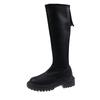 Women  Boots Antumn 2024 Female High Platform Gothic Shoes Black Leather Boots Lace Up Women Knee High Boots