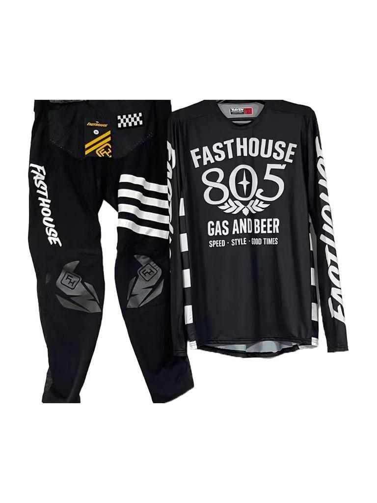 Downhill suit, mountain bike riding suit, men's and women's suit, moisture-wicking off-road motorcycle racing suit, street car quick-drying