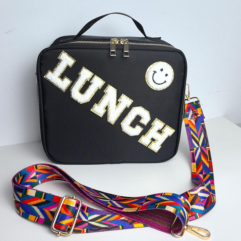 Color Letters Lunch Bag Thermal Bag Portable Box Ice Pack Keep Fresh Picnic Bags Insulated Food Handbag Back To School Gift