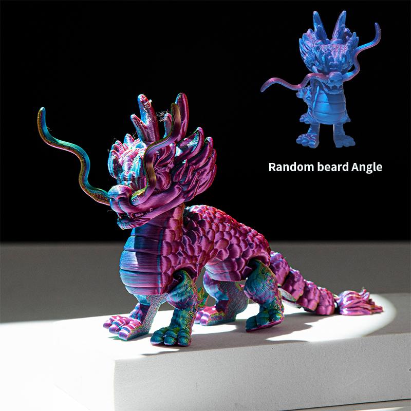 3D-печать Kirin Beast Китайский дракон Lucky Декоративное украшение 3D-печатные фигурки Игрушка Настольное украшение Кукла Ремесло Подарок