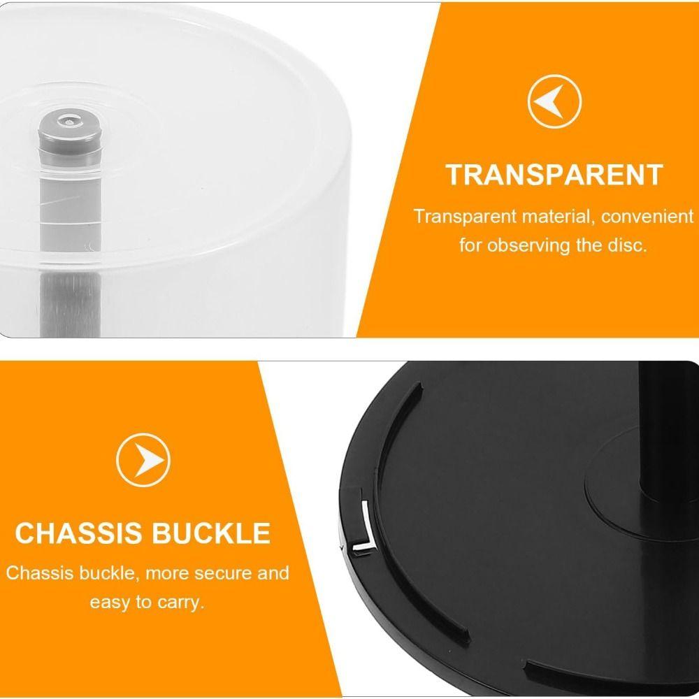 Clear Plastic DVD Storage Bucket Holds 100 Discs Disc Organizer Portable CD Storage Bucket  Home