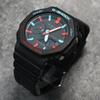 Casio Мужские часы с ЖК-дисплеем и аналоговым двойным дисплеем Серия Black GA-2100-1A1(Watch3--)