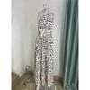 Women's Summer Halterneck Strapless Long Leopard Print Dress