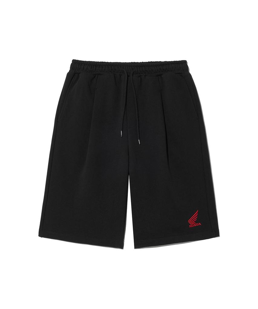 PHYPS MOTORCYCLE Honda Original Wing Logo Bermuda Sweat Pants_Black