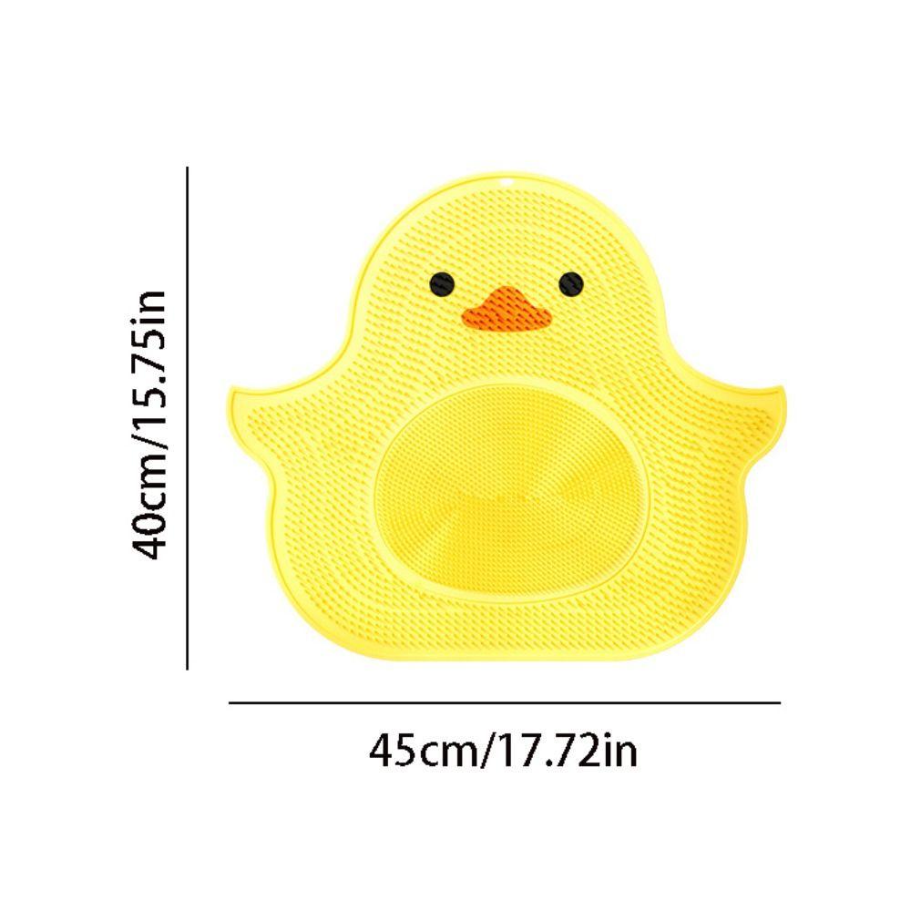 With Suction Cups Shower Foot Scrubber Mat Duck Shaped Massage Pad Bathroom Non Slip Pad Washroom