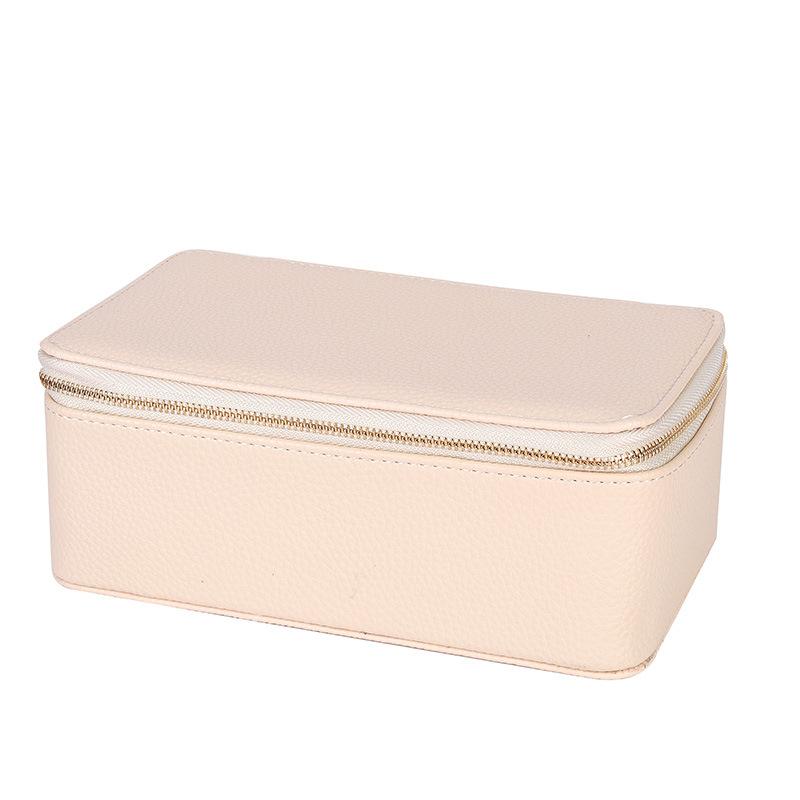 Portable Travel Creative Jewelry Storage Boxes Miniature Separate Bag Women's Jewelry Organizer Case Leather Ring Earring Necklace Ornaments Packaging